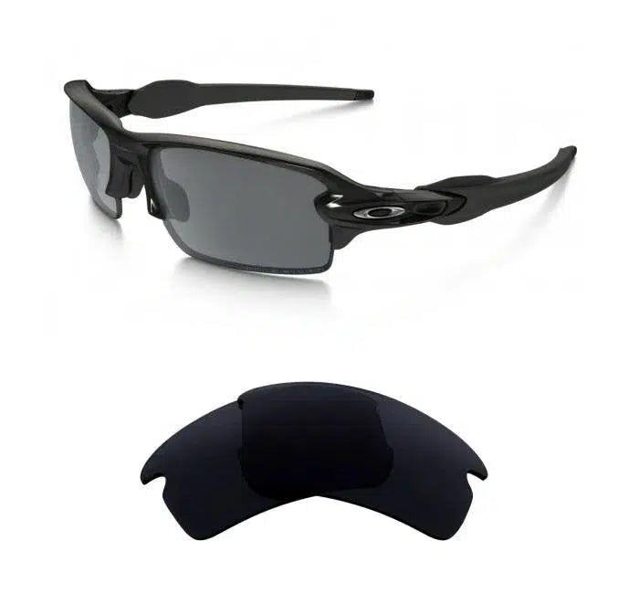 Oakley Flak 2.0 Low Bridge-Replacement Lenses-Volcanic Black-Non-Polarized-Seek Optics