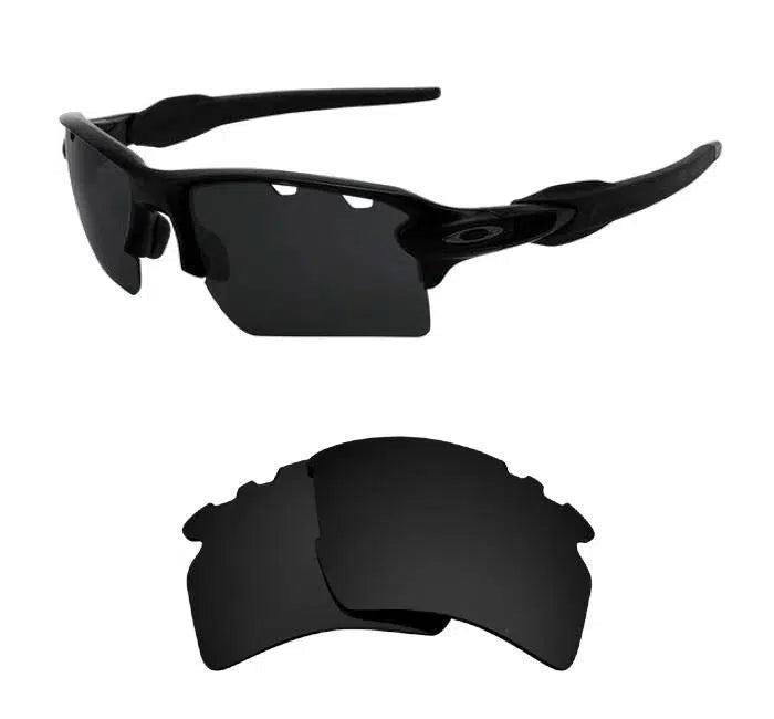 Oakley Flak 2.0 XL, Vented-Replacement Lenses-Volcanic Black-Non-Polarized-Seek Optics