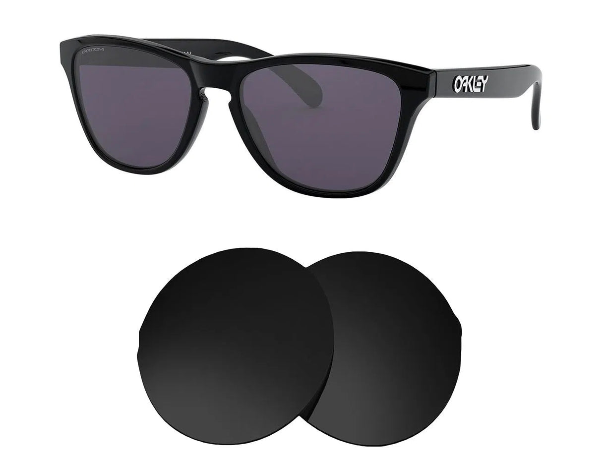 Oakley Frogskins (Asian Fit)-Replacement Lenses-Volcanic Black-Non-Polarized-Seek Optics