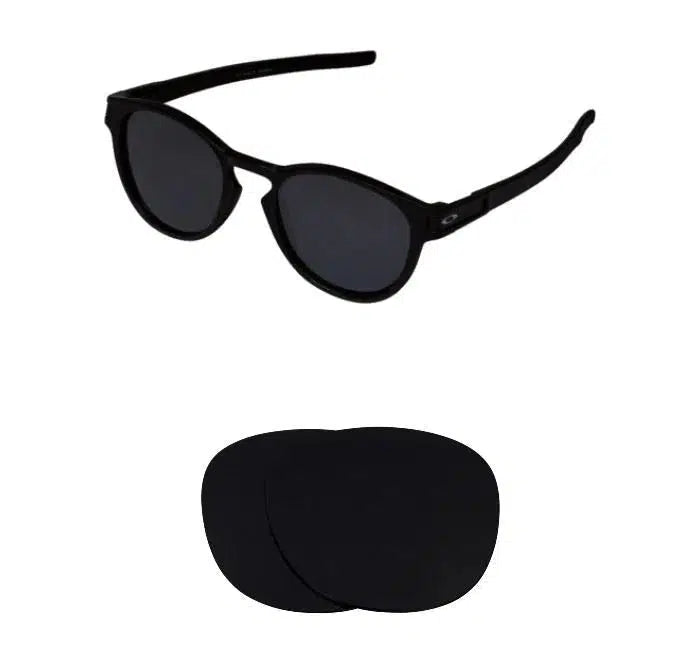 Oakley Latch (Low Bridge Fit)-Replacement Lenses-Volcanic Black-Non-Polarized-Seek Optics