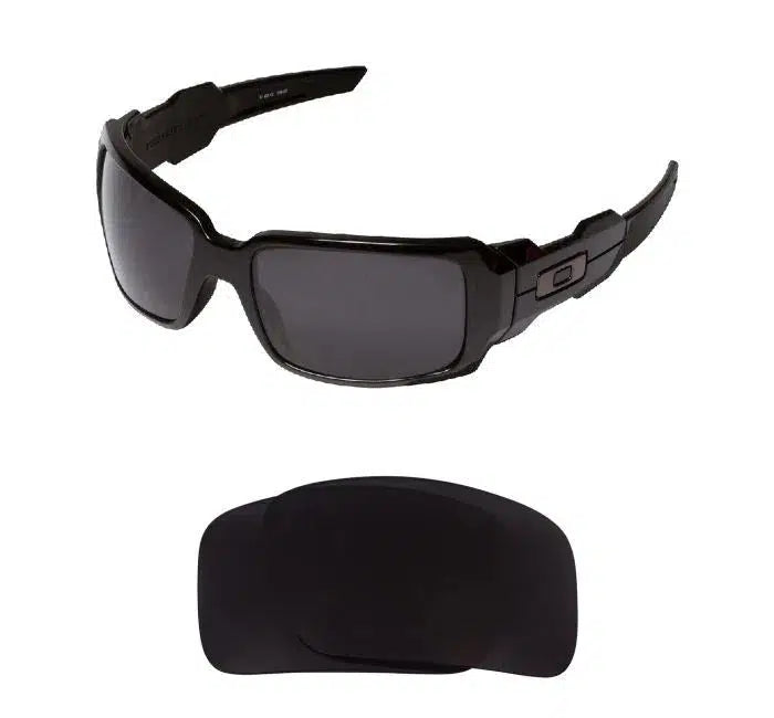 Oakley Oil Drum-Replacement Lenses-Volcanic Black-Non-Polarized-Seek Optics