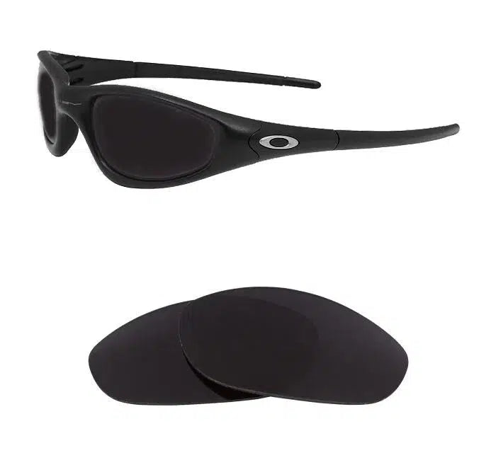 Oakley Straight Jacket (1999)-Replacement Lenses-Volcanic Black-Non-Polarized-Seek Optics