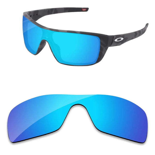 Oakley Straightback-Replacement Lenses-Arctic Blue Mirror-Standard Polarized - Eliminate Glare-Seek Optics