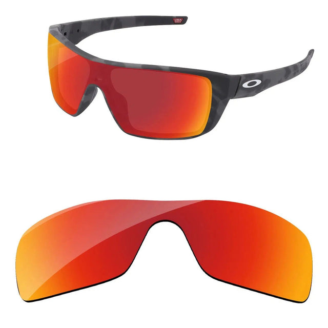 Oakley Straightback-Replacement Lenses-Fire Red Mirror-Standard Polarized - Eliminate Glare-Seek Optics