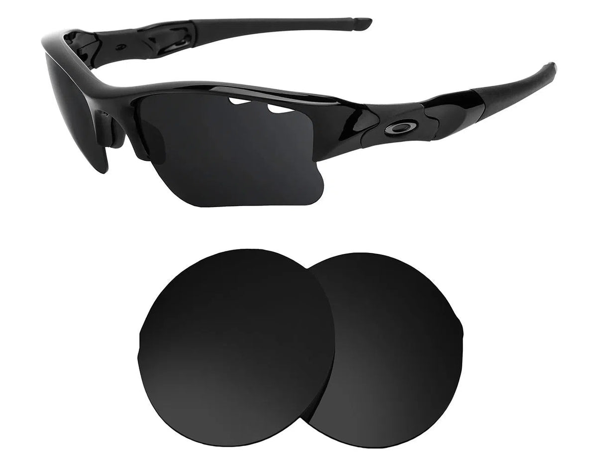 Oakley Vented Flak Jacket XLJ-Replacement Lenses-Volcanic Black-Non-Polarized-Seek Optics