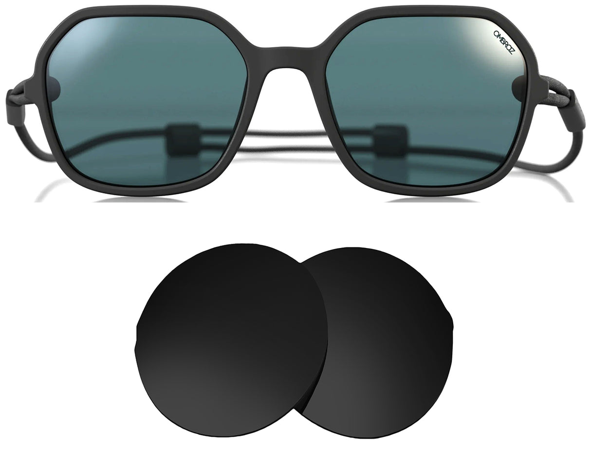 Ombraz Cammina Narrow-Replacement Lenses-Volcanic Black-Non-Polarized-Seek Optics