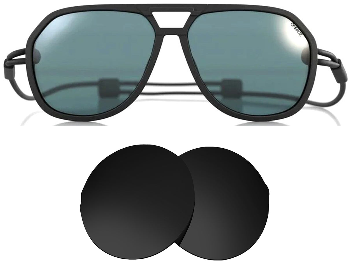 Ombraz Classic Narrow-Replacement Lenses-Volcanic Black-Non-Polarized-Seek Optics