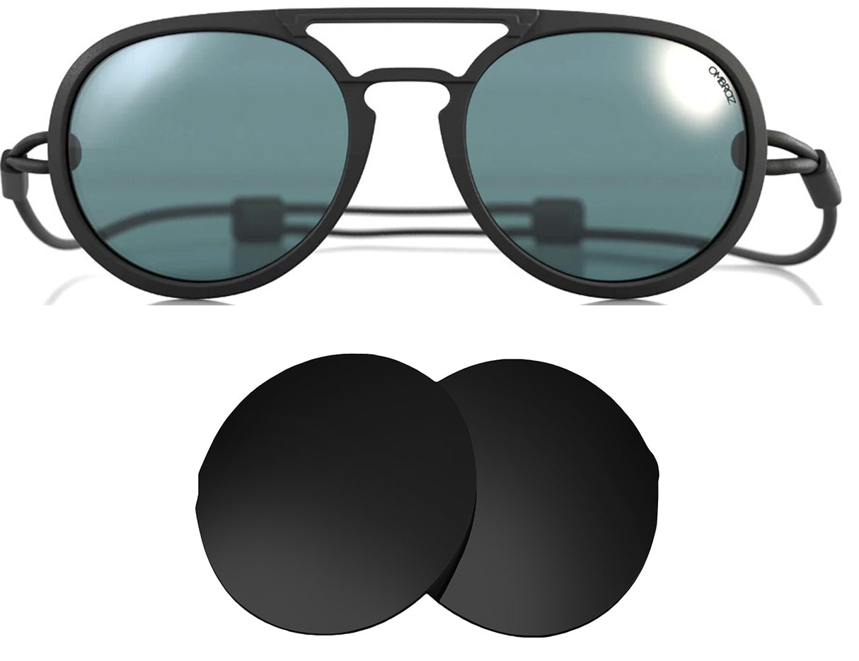 Ombraz Dolomite XL-Replacement Lenses-Volcanic Black-Non-Polarized-Seek Optics