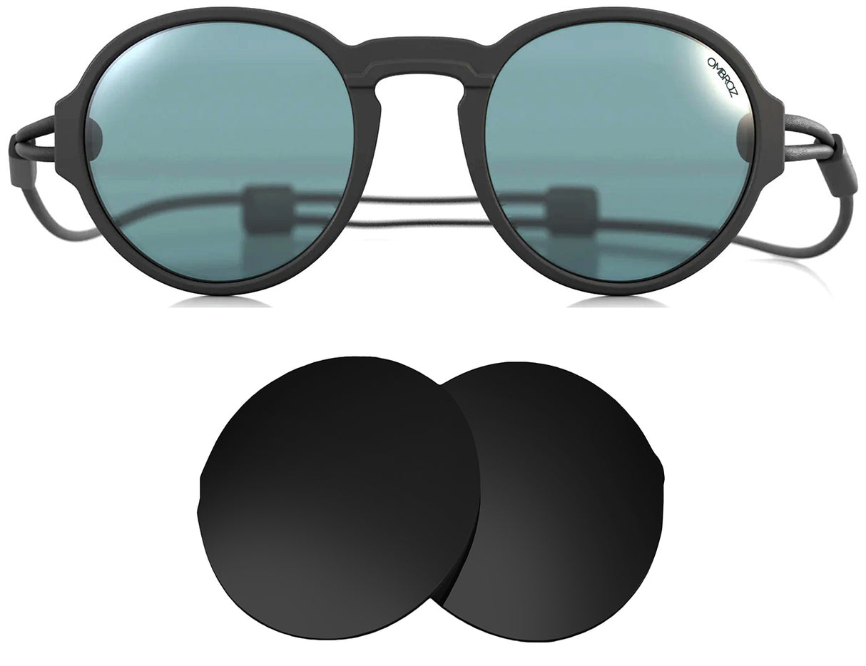 Ombraz Viale Narrow-Replacement Lenses-Volcanic Black-Non-Polarized-Seek Optics