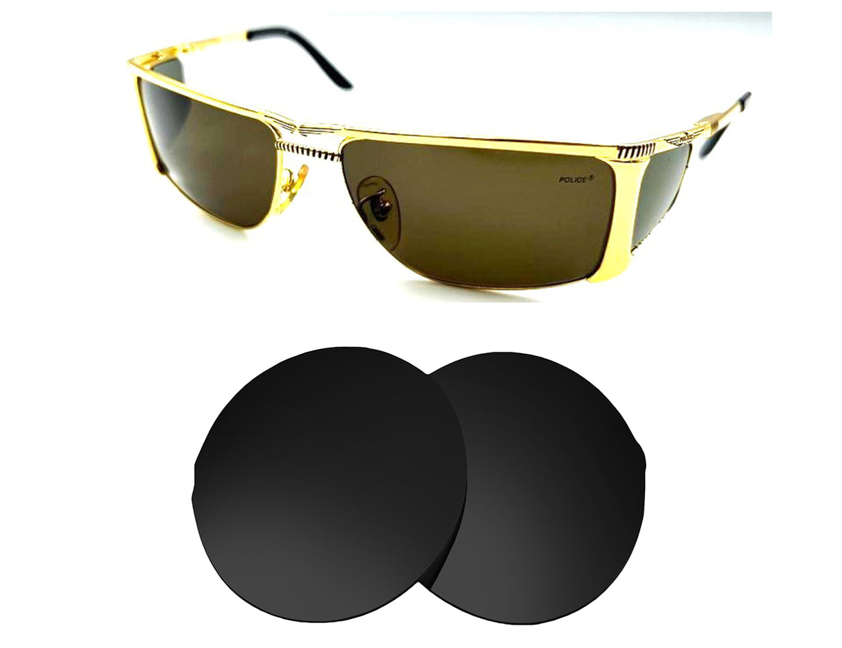 Police 2247-Replacement Lenses-Volcanic Black-Non-Polarized-Seek Optics