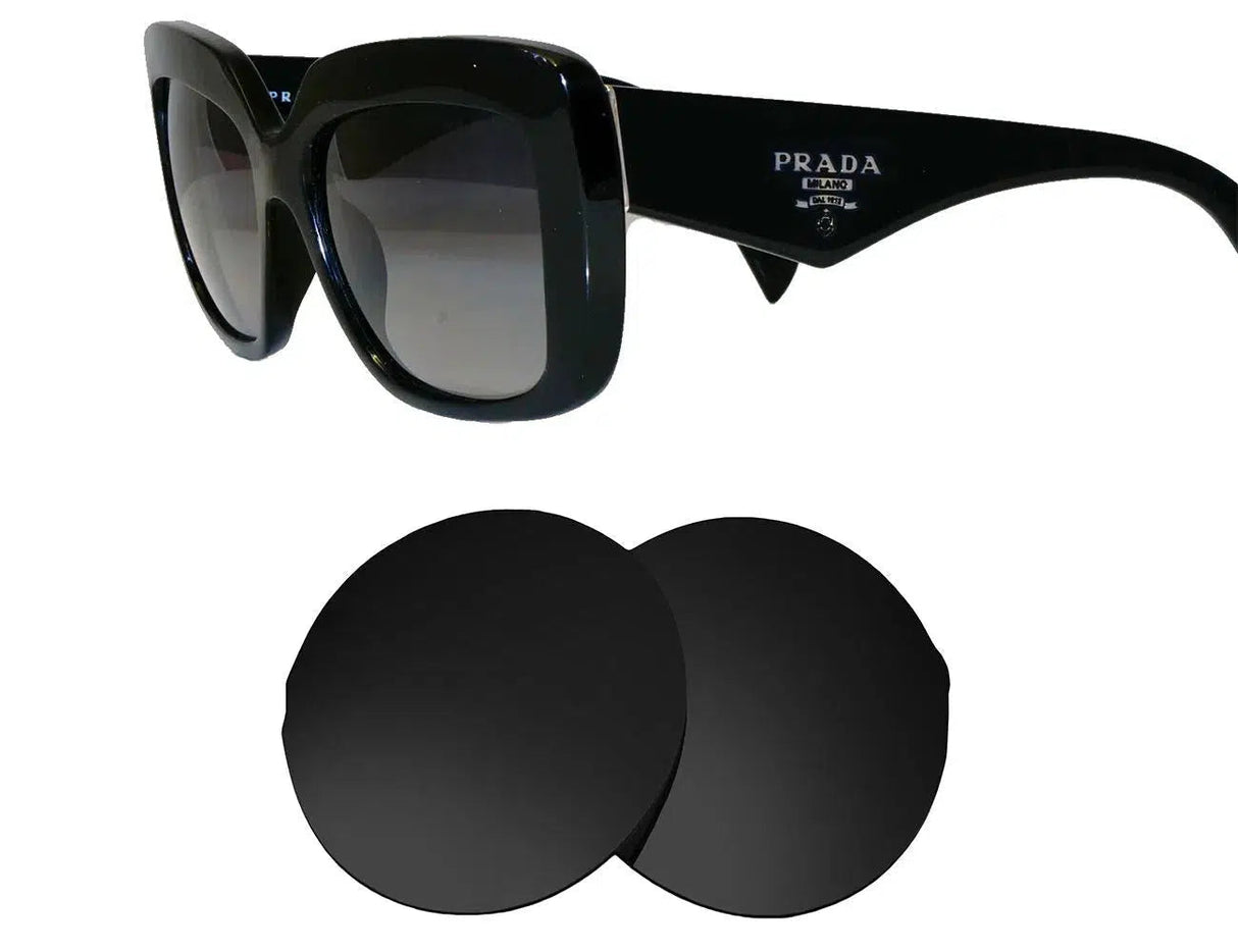 Prada SPR 03Q-Replacement Lenses-Volcanic Black-Non-Polarized-Seek Optics