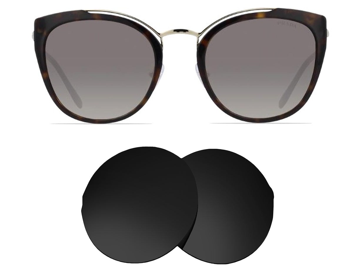 Prada SPR 20U (54mm)-Replacement Lenses-Volcanic Black-Non-Polarized-Seek Optics