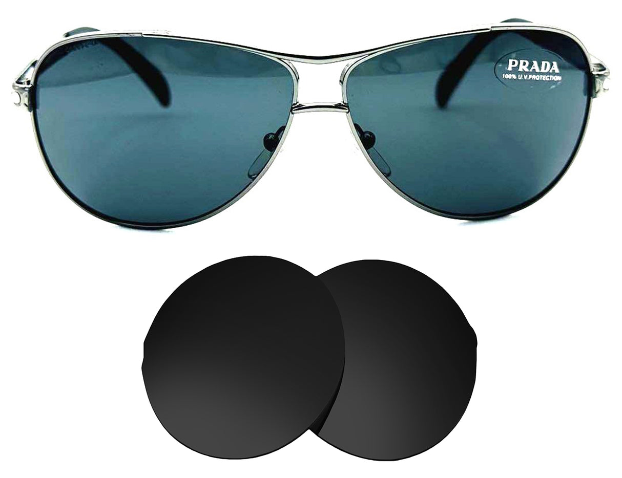 Prada SPR 56I (60mm)-Replacement Lenses-Volcanic Black-Non-Polarized-Seek Optics