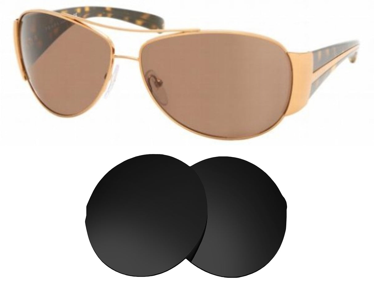 Prada SPR 64I (64mm)-Replacement Lenses-Volcanic Black-Non-Polarized-Seek Optics