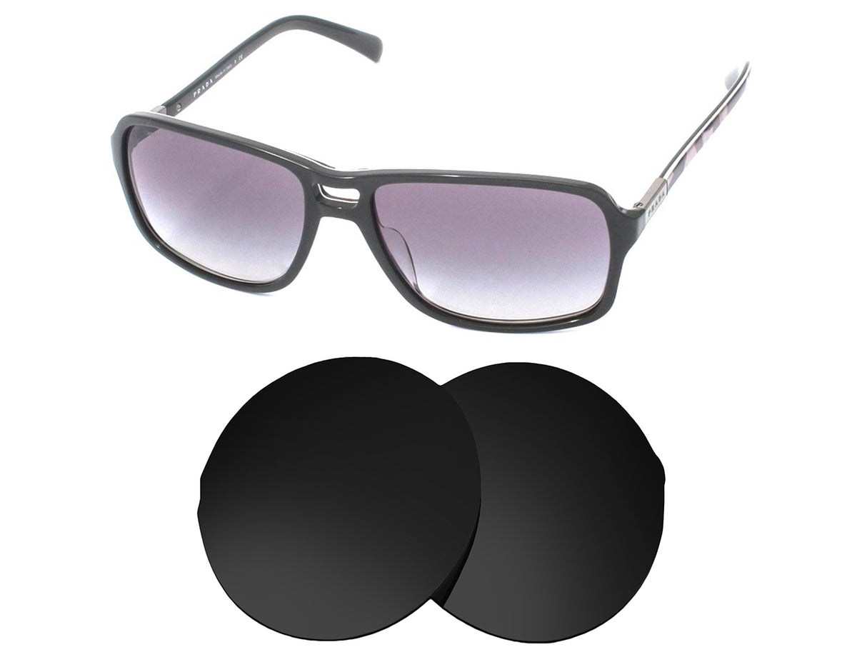 Prada SPR 01N (61mm)-Replacement Lenses-Volcanic Black-Non-Polarized-Seek Optics