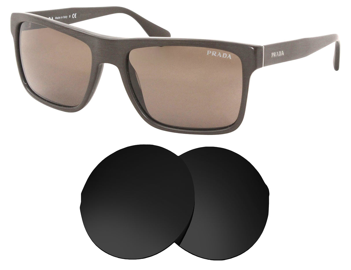 Prada SPR 01S (57mm)-Replacement Lenses-Volcanic Black-Non-Polarized-Seek Optics