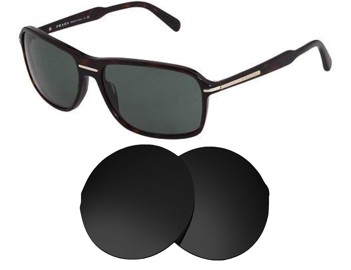 Prada SPR 02N (51mm)-Replacement Lenses-Volcanic Black-Non-Polarized-Seek Optics