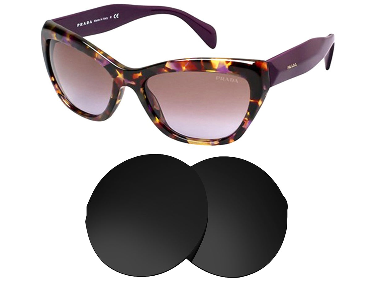 Prada SPR 02Q (56mm)-Replacement Lenses-Volcanic Black-Non-Polarized-Seek Optics