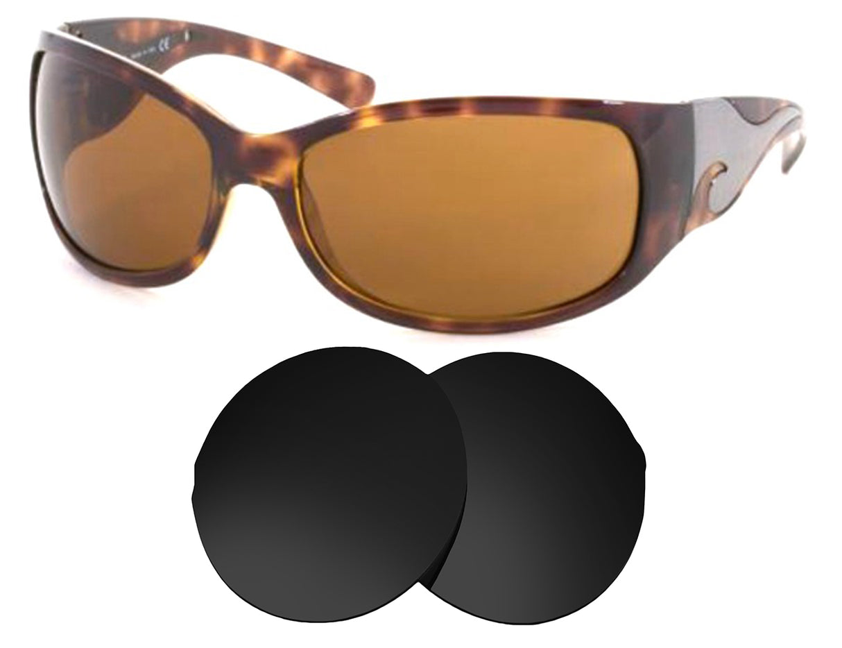 Prada SPR 03G (68mm)-Replacement Lenses-Volcanic Black-Non-Polarized-Seek Optics