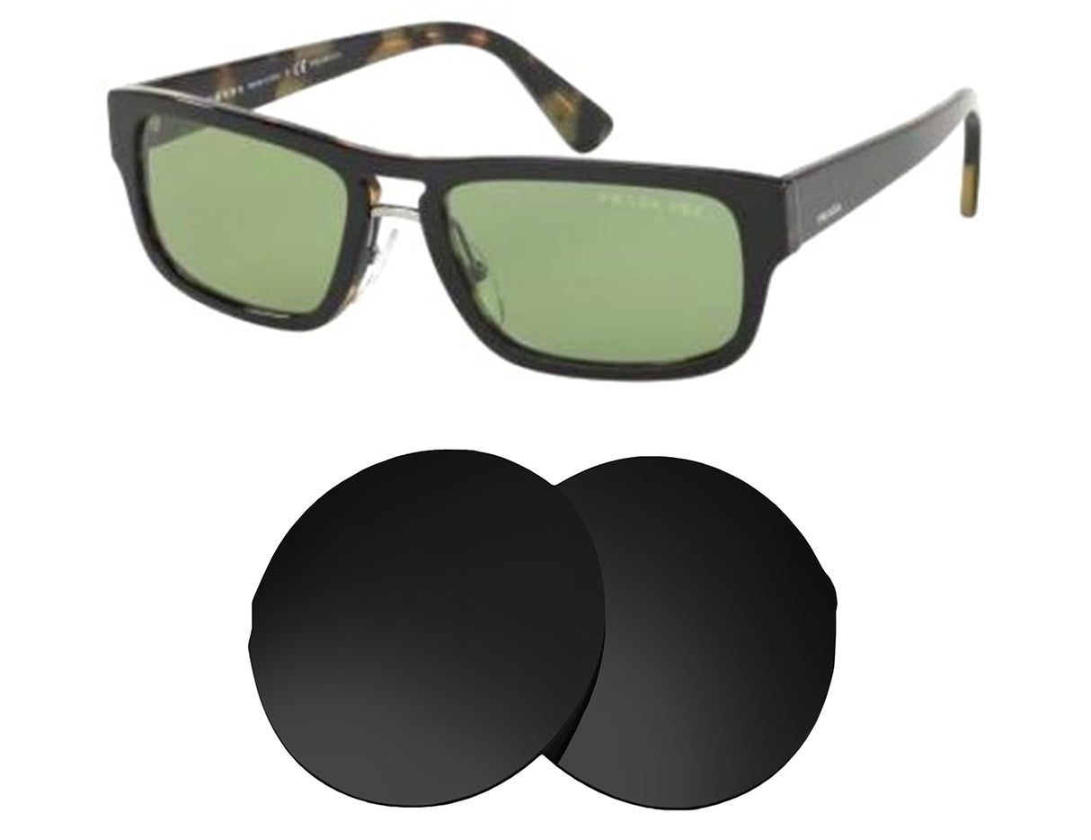 Prada SPR 05V (56mm)-Replacement Lenses-Volcanic Black-Non-Polarized-Seek Optics