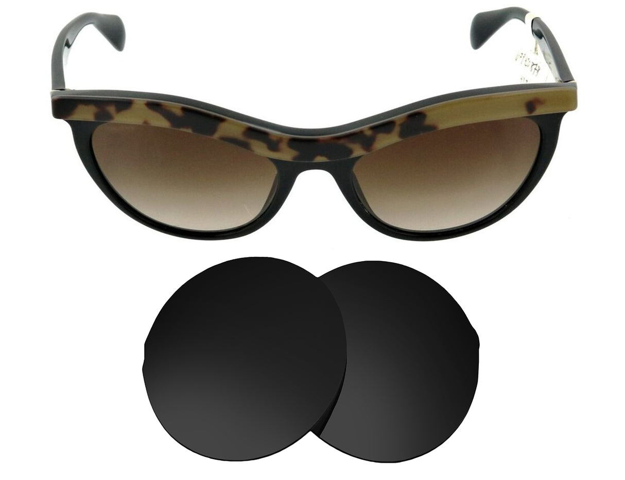 Prada SPR 06P (54mm)-Replacement Lenses-Volcanic Black-Non-Polarized-Seek Optics