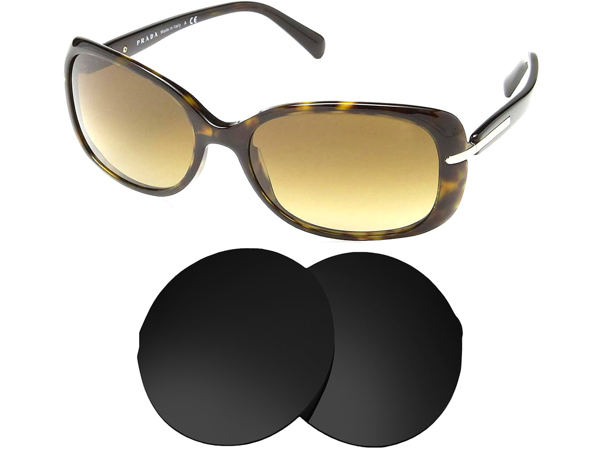 Prada SPR 08O (57mm)-Replacement Lenses-Volcanic Black-Non-Polarized-Seek Optics