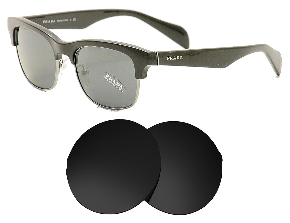 Prada SPR 11P (54mm)-Replacement Lenses-Volcanic Black-Non-Polarized-Seek Optics