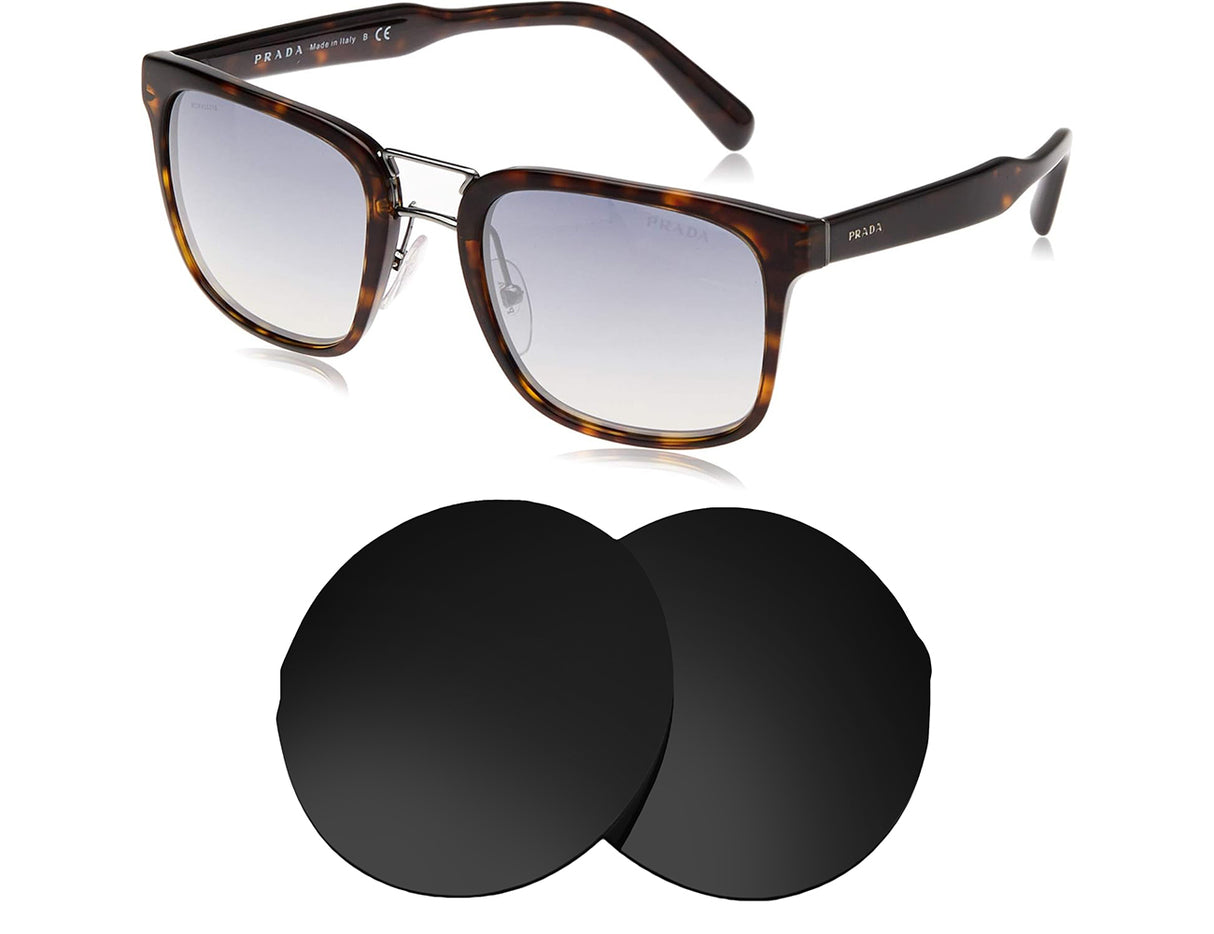 Prada SPR 14T (53mm)-Replacement Lenses-Volcanic Black-Non-Polarized-Seek Optics