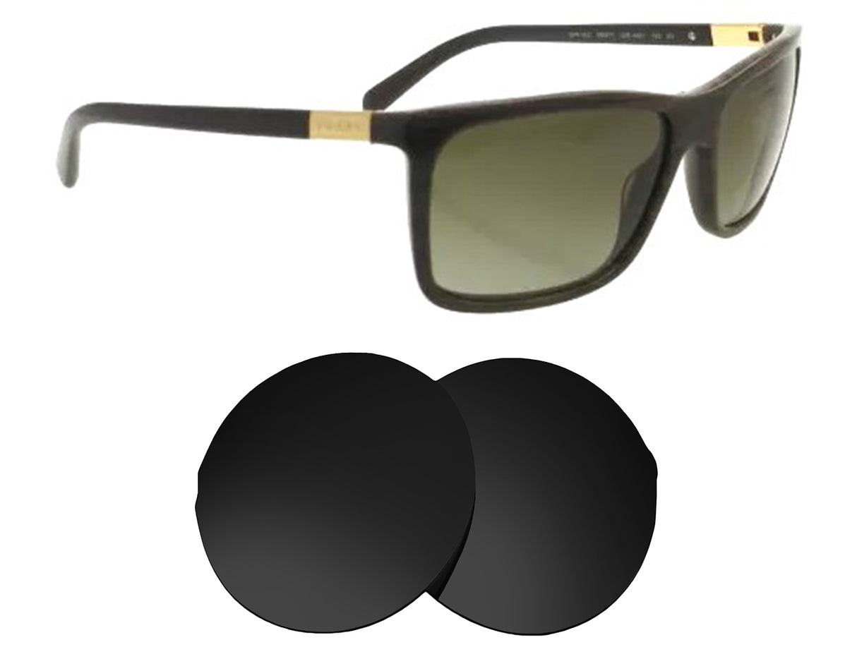 Prada SPR 16O (59mm)-Replacement Lenses-Volcanic Black-Non-Polarized-Seek Optics