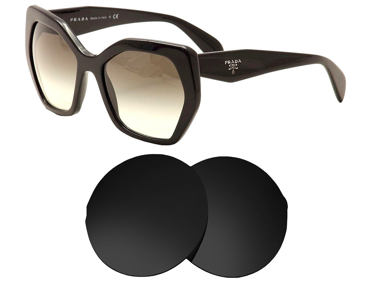 Prada SPR 16R (56mm)-Replacement Lenses-Volcanic Black-Non-Polarized-Seek Optics