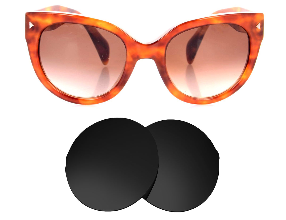 Prada SPR 17O (54mm)-Replacement Lenses-Volcanic Black-Non-Polarized-Seek Optics
