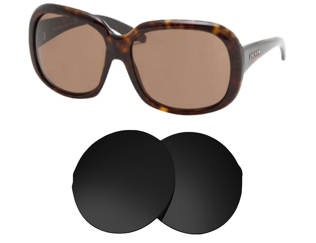 Prada SPR 17I (60mm)-Replacement Lenses-Volcanic Black-Non-Polarized-Seek Optics