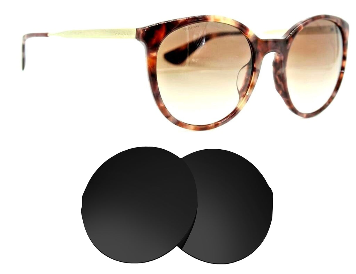Prada SPR 17S (55mm)-Replacement Lenses-Volcanic Black-Non-Polarized-Seek Optics