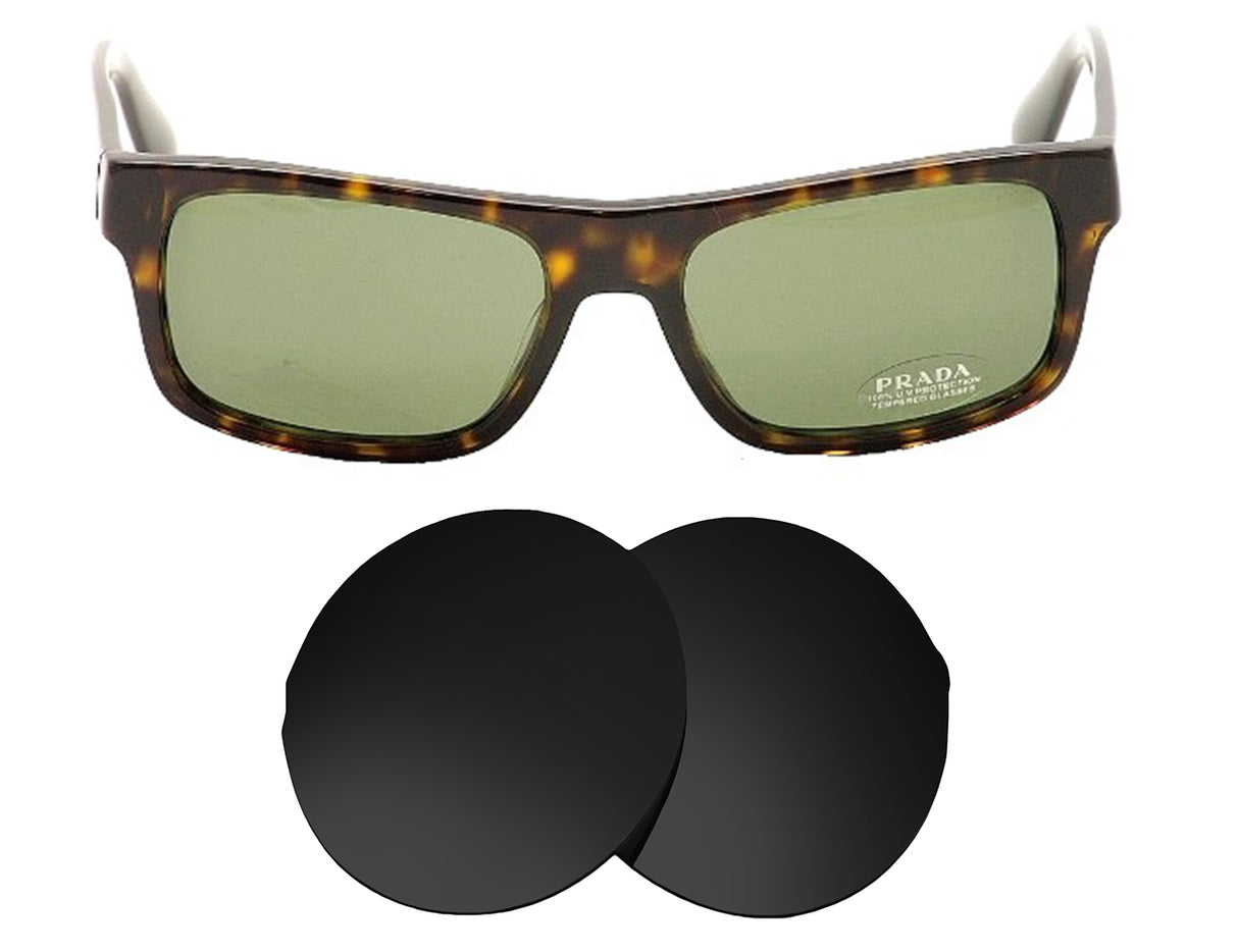 Prada SPR 18P (56mm)-Replacement Lenses-Volcanic Black-Non-Polarized-Seek Optics