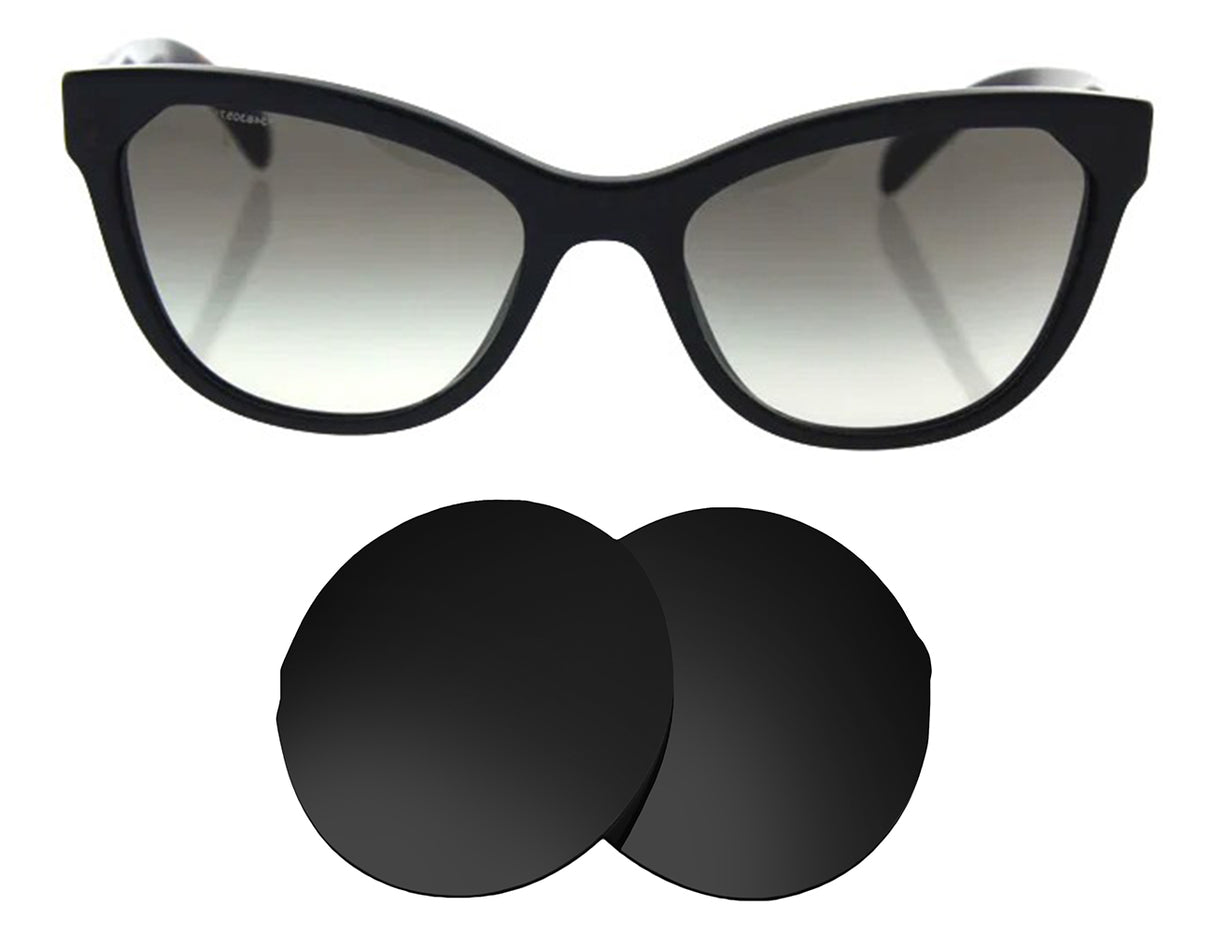 Prada SPR 21S (56mm)-Replacement Lenses-Volcanic Black-Non-Polarized-Seek Optics