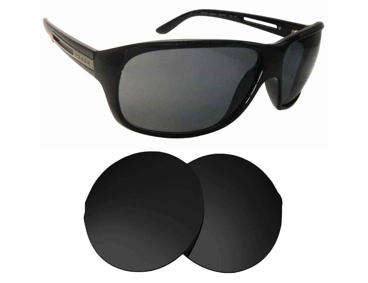 Prada SPR 22I (63mm)-Replacement Lenses-Volcanic Black-Non-Polarized-Seek Optics