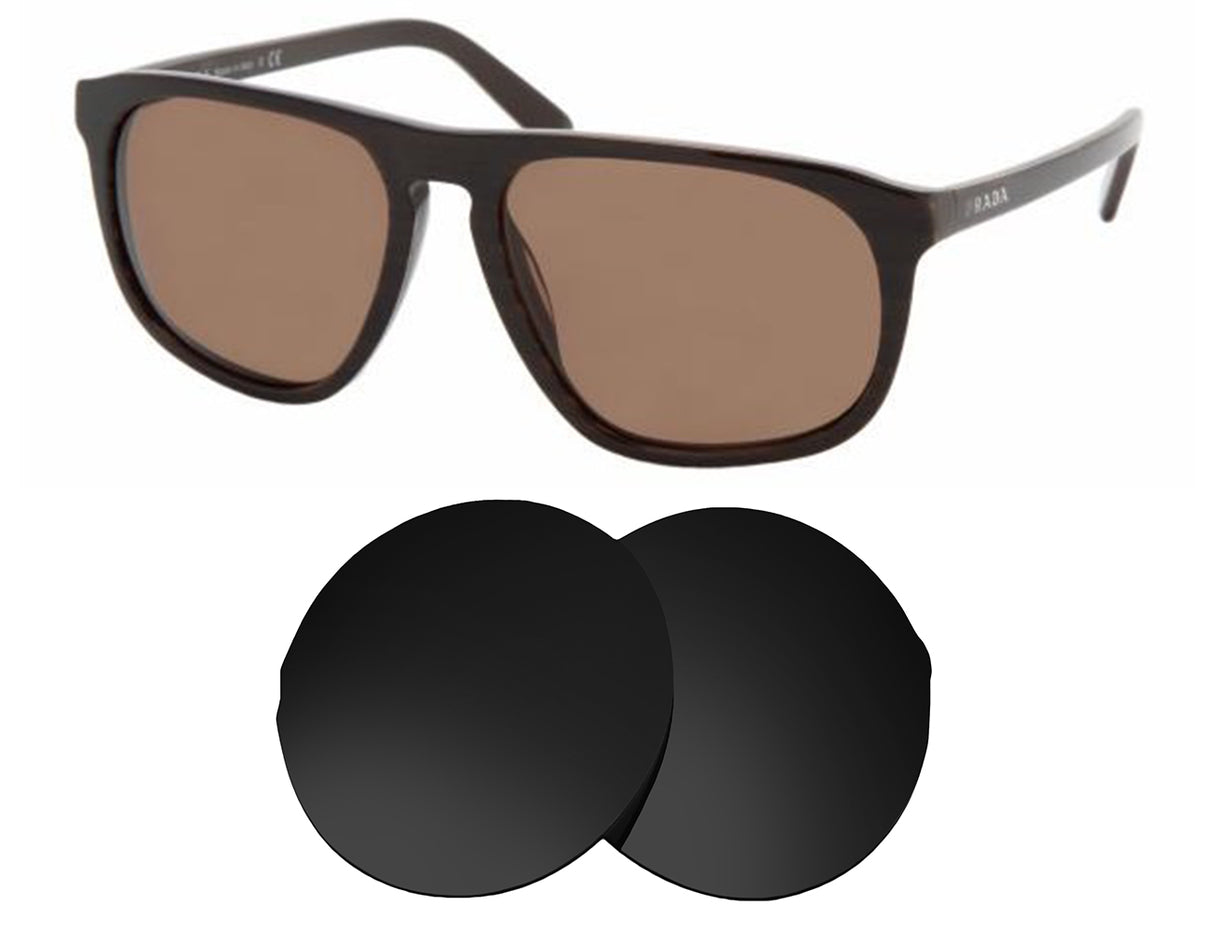 Prada SPR 22L (56mm)-Replacement Lenses-Volcanic Black-Non-Polarized-Seek Optics