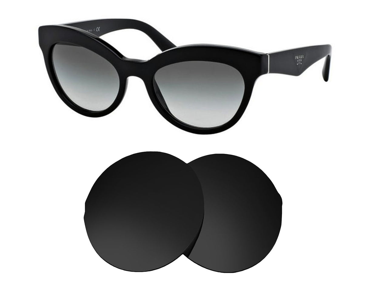 Prada SPR 23Q-Replacement Lenses-Volcanic Black-Non-Polarized-Seek Optics