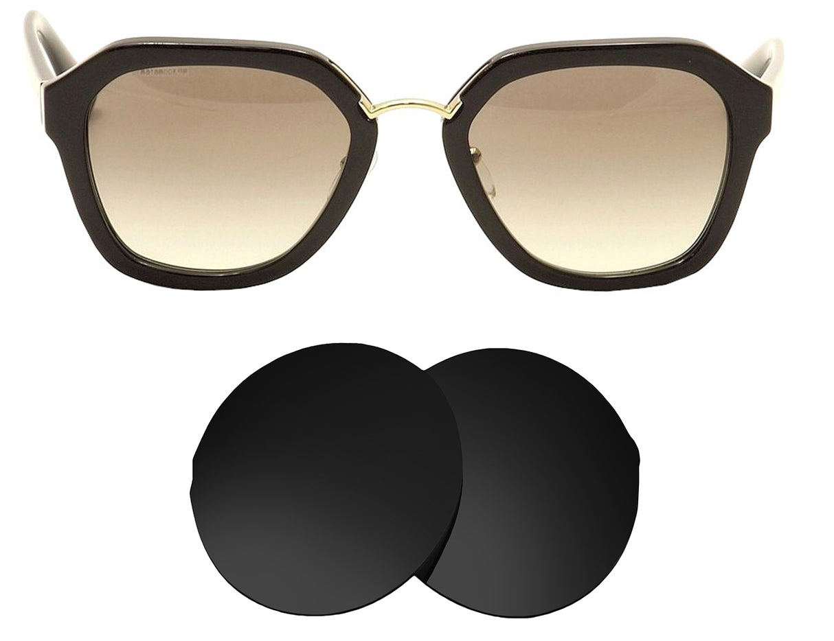 Prada SPR 25R (55mm)-Replacement Lenses-Volcanic Black-Non-Polarized-Seek Optics