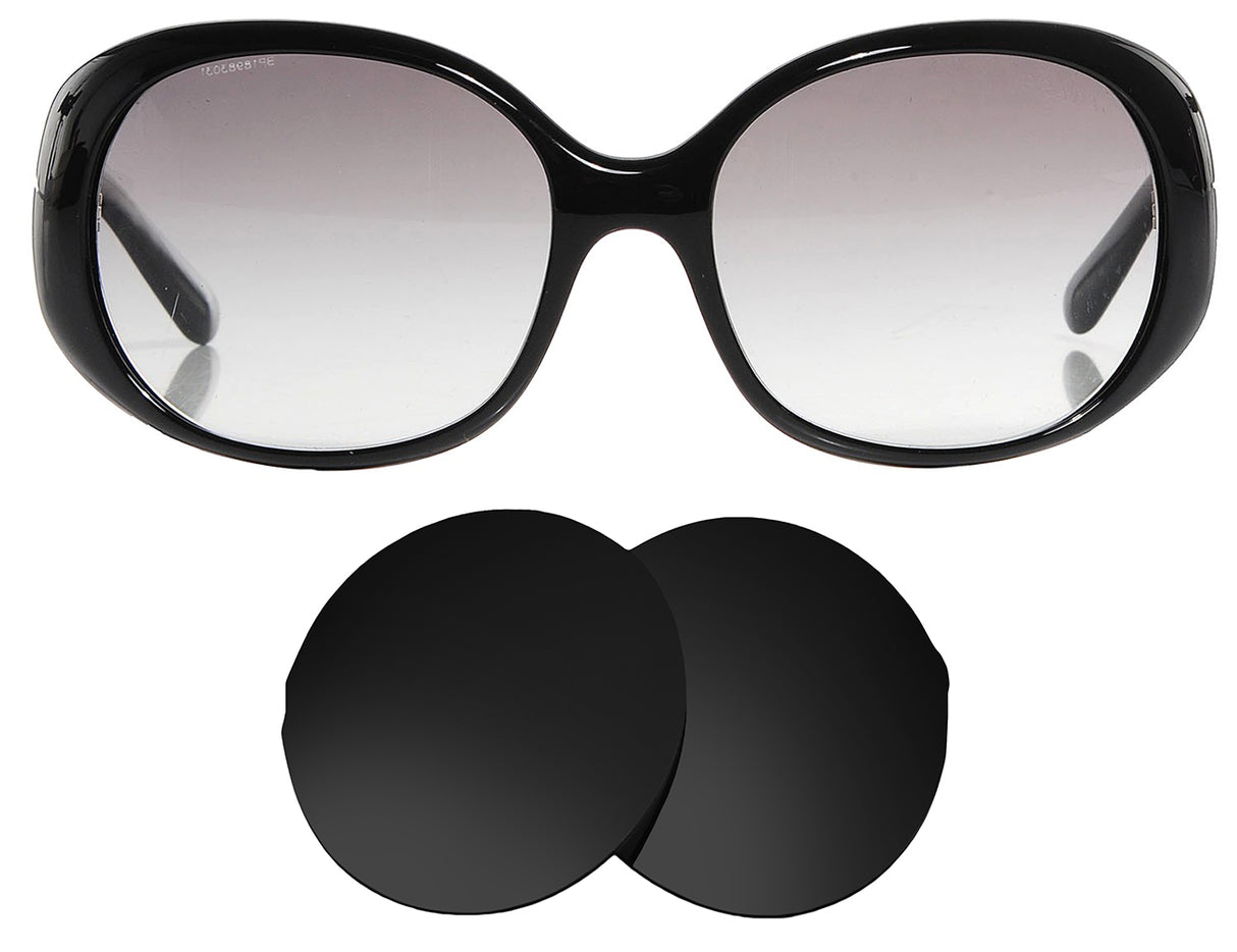 Prada SPR 26O (57mm)-Replacement Lenses-Volcanic Black-Non-Polarized-Seek Optics