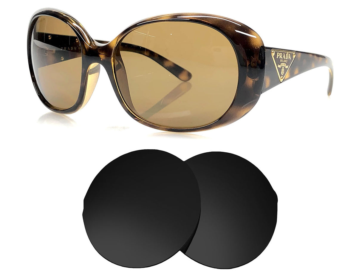 Prada SPR 27L-Replacement Lenses-Volcanic Black-Non-Polarized-Seek Optics