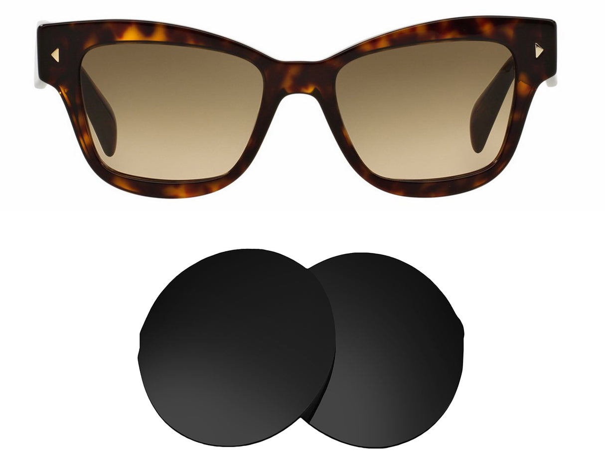 Prada SPR 29R (51mm)-Replacement Lenses-Volcanic Black-Non-Polarized-Seek Optics