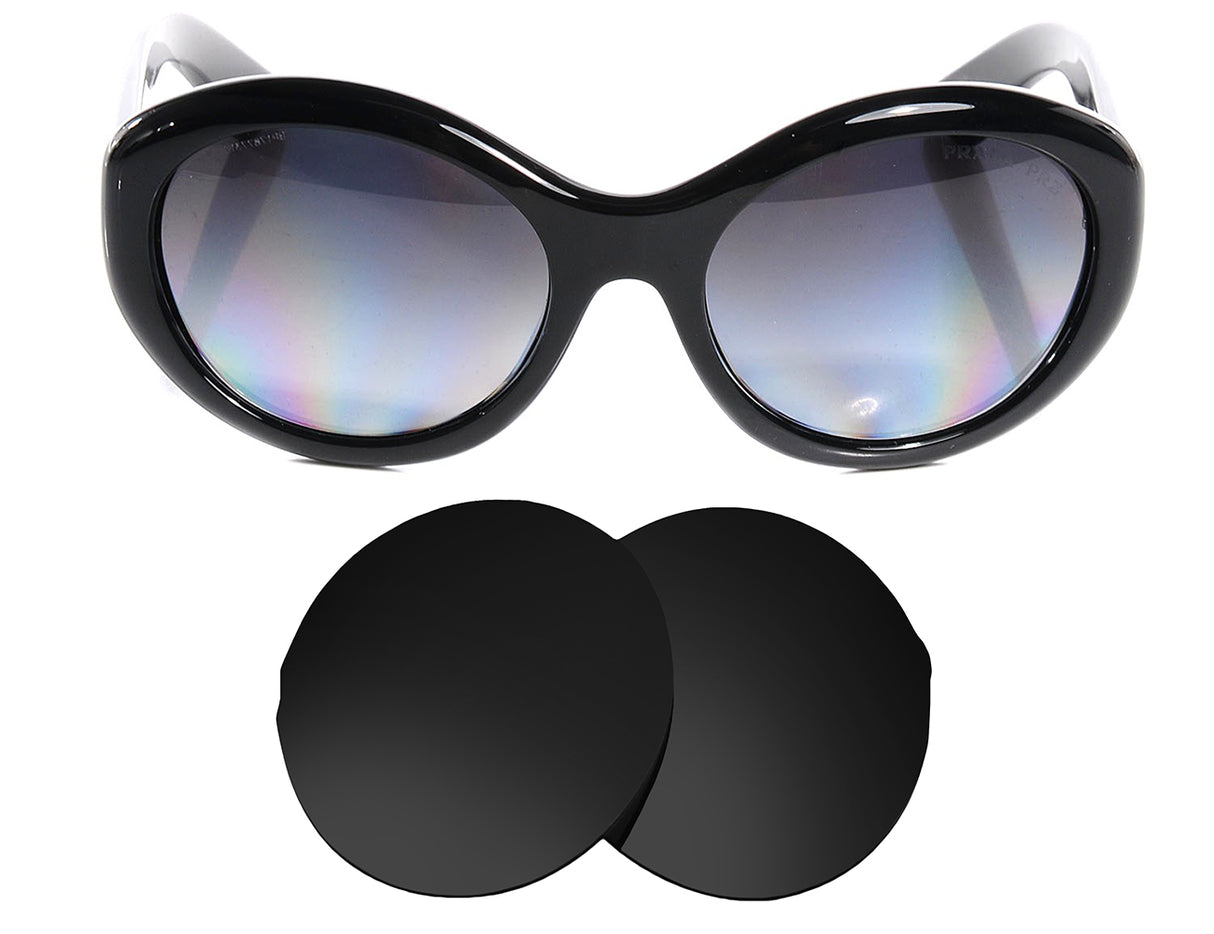 Prada SPR 30P (55mm)-Replacement Lenses-Volcanic Black-Non-Polarized-Seek Optics