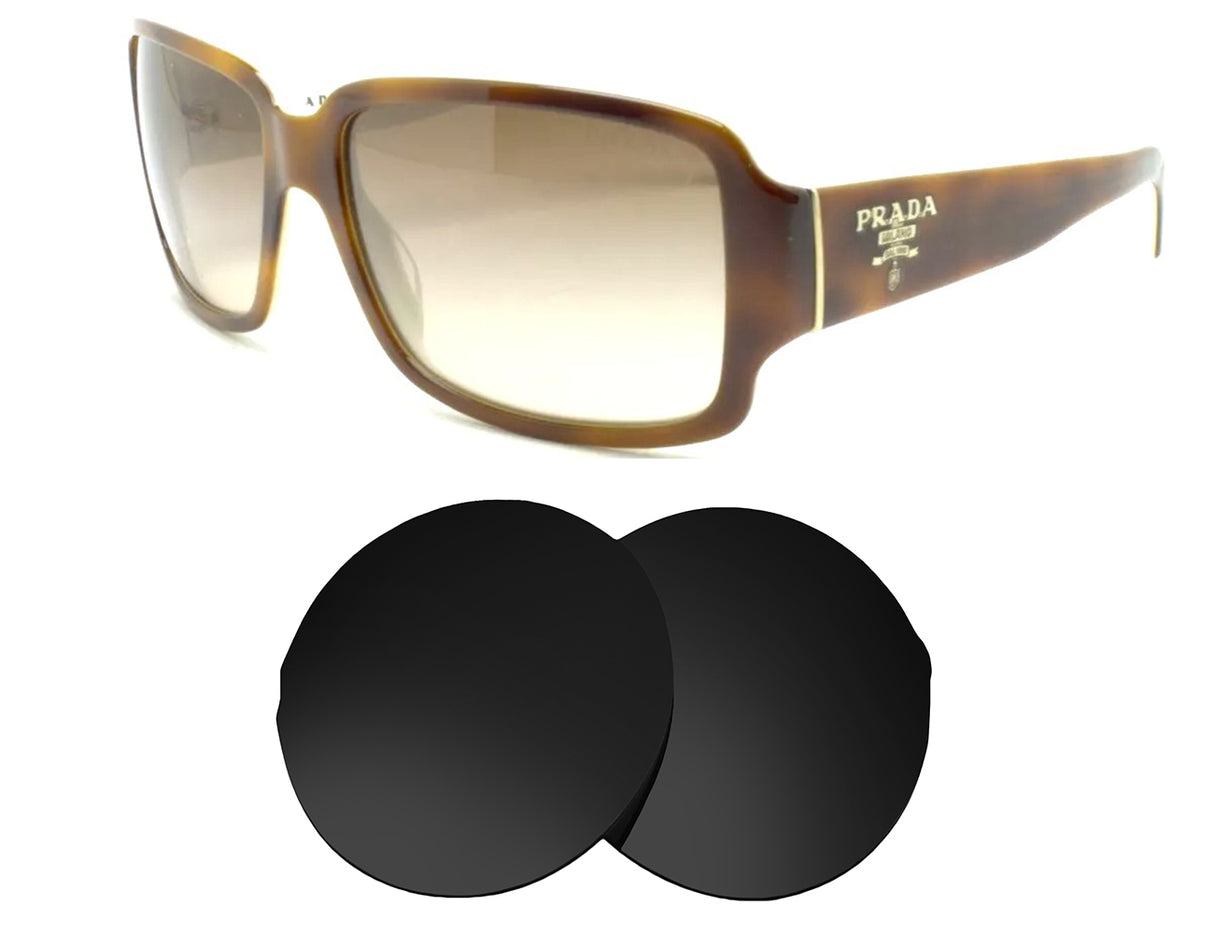 Prada SPR 32N (57mm)-Replacement Lenses-Volcanic Black-Non-Polarized-Seek Optics