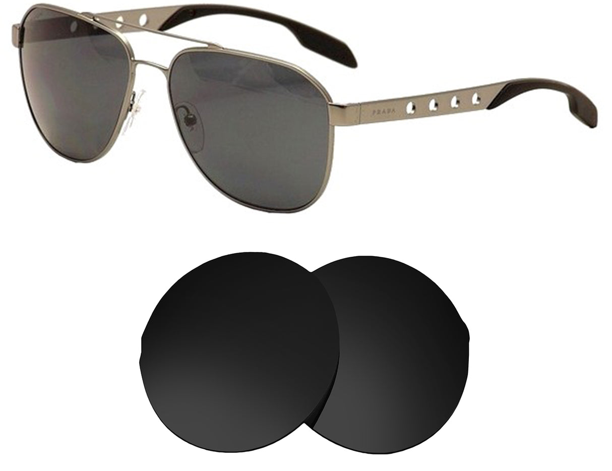 Prada SPR 51R (60mm)-Replacement Lenses-Volcanic Black-Non-Polarized-Seek Optics