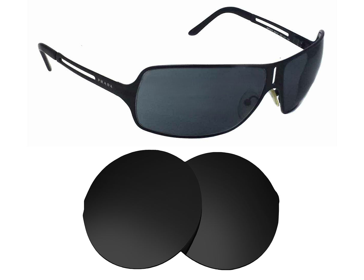 Prada SPR 54H (69mm)-Replacement Lenses-Volcanic Black-Non-Polarized-Seek Optics