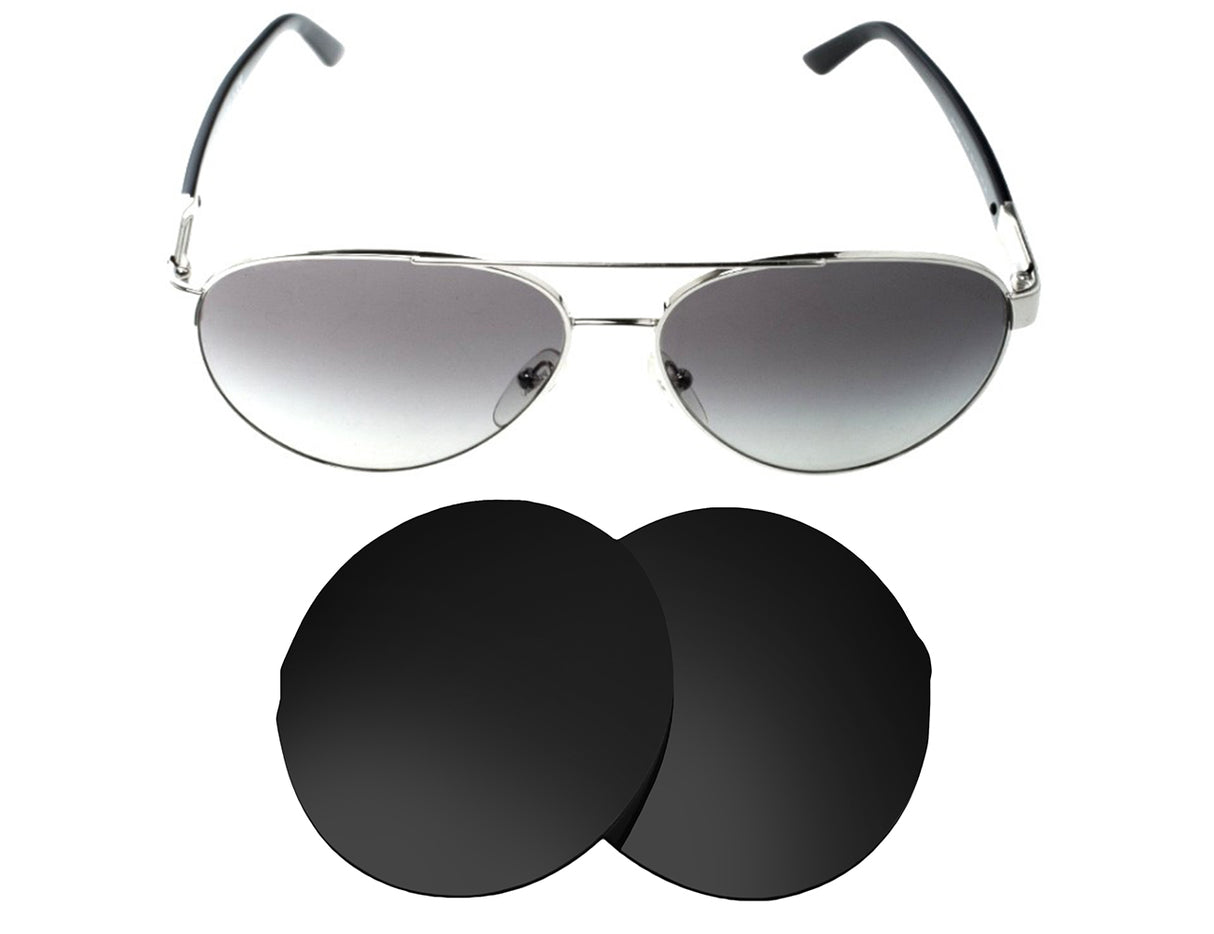 Prada SPR 59N (61mm)-Replacement Lenses-Volcanic Black-Non-Polarized-Seek Optics