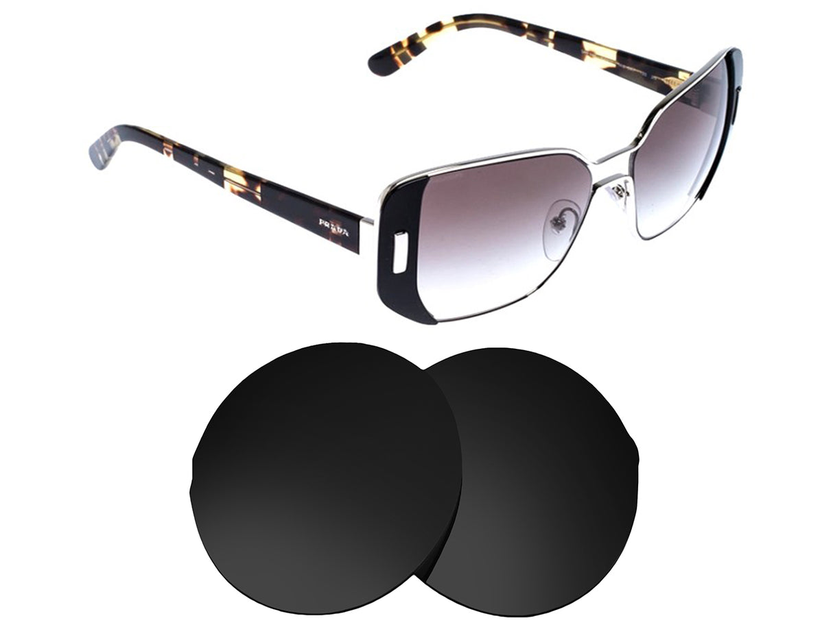 Prada SPR 59S (54mm)-Replacement Lenses-Volcanic Black-Non-Polarized-Seek Optics