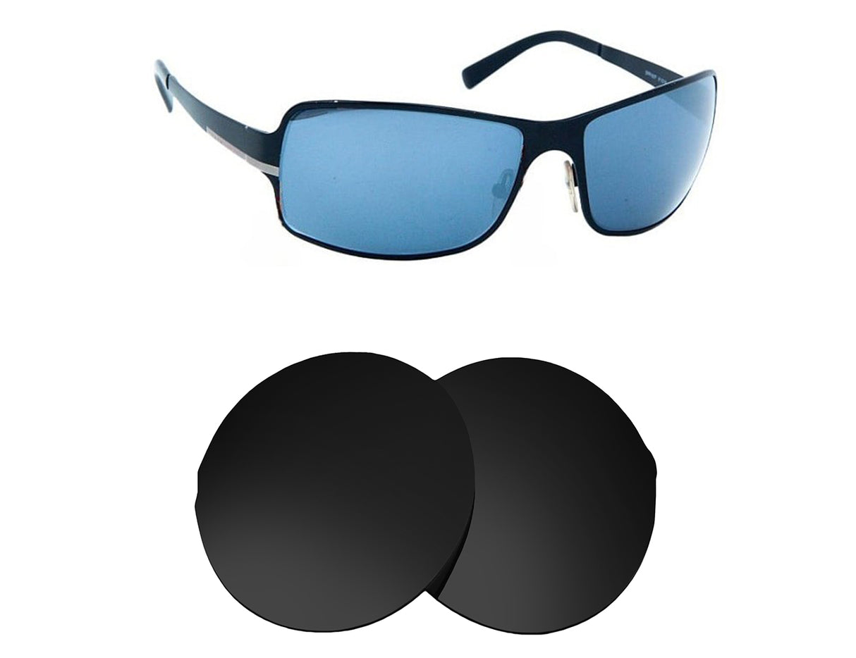 Prada SPR 60F (61mm)-Replacement Lenses-Volcanic Black-Non-Polarized-Seek Optics