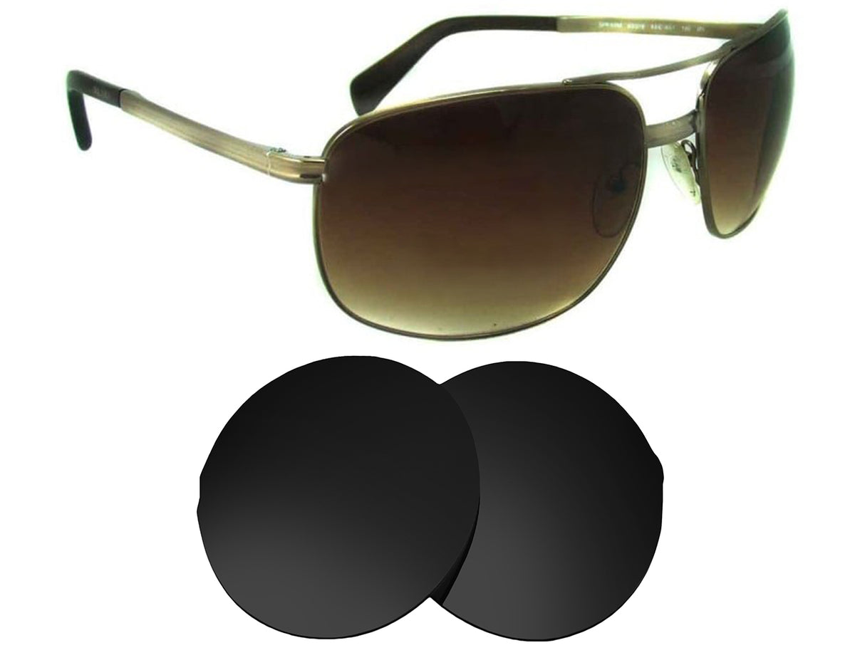 Prada SPR 60M (63mm)-Replacement Lenses-Volcanic Black-Non-Polarized-Seek Optics